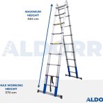 3,10 Meter ALDORR Home - Telescopic folding ladder