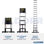 Teleskopstege 4,40 meter - ALDORR Professional