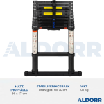 Teleskopstege 3,20 meter med teleskopisk stabiliseringsbalk – ALDORR Professional