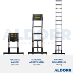 Teleskopstege 3,80 meter - ALDORR Professional