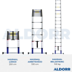 Teleskopstege 2,60 meter - ALDORR Home