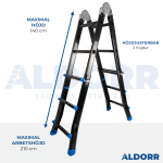 Multistege 4x3 steg 2,80 meter - ALDORR Professional