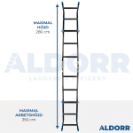 Multistege 4x3 steg 2,80 meter - ALDORR Professional