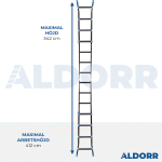 Multistege 4x4 steg 3,40 meter - ALDORR Professional