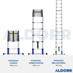 Teleskopstege 3,80 meter - ALDORR Home