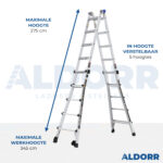 Multistege 4x5 steg 5,70 meter – ALDORR Professional