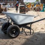 ALDORR Skottkärra - 170 Liter - Poly - 2 Punkteringsfria däck