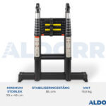Teleskopisk vikstege 2,50 meter - ALDORR Professional